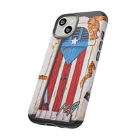 Puerto Rican Flag Phone Case - Rustic Coquí Door Design Tough Case