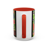 AFTER LIFE.  Abstract Tribal Art Coffee Mug — Colorful Surreal Accent Mug