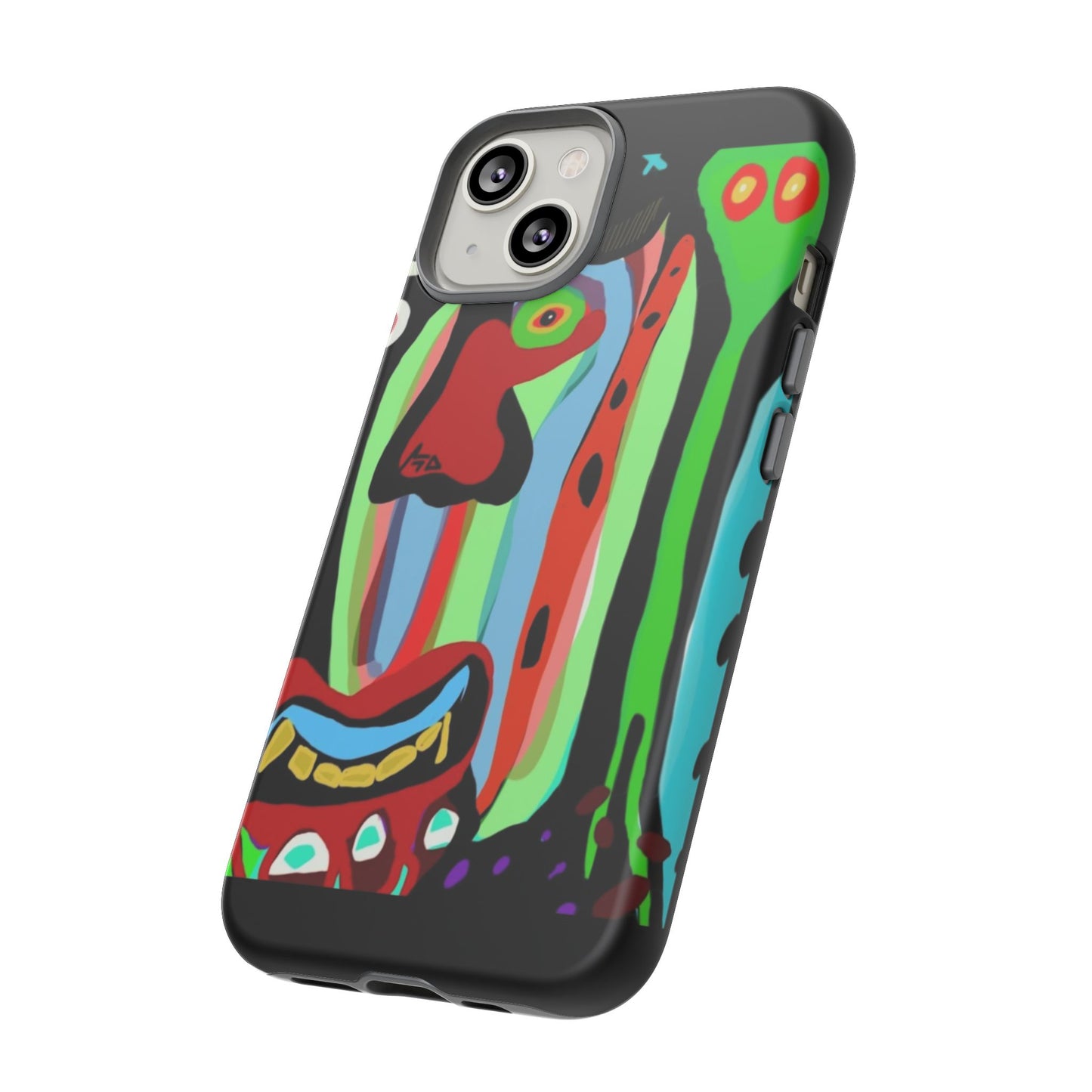 CRAZY.   Tribal Face Phone Case — Colorful Modern Art iPhone Cover