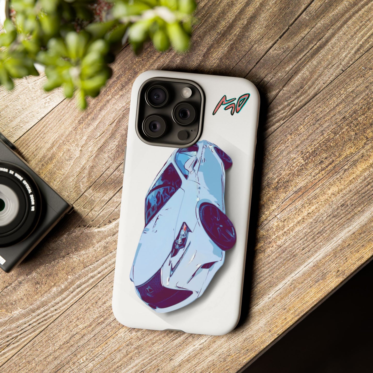 Melvin White Sports Car Phone Case - Retro Pop Art Supercar Protective Tough Case