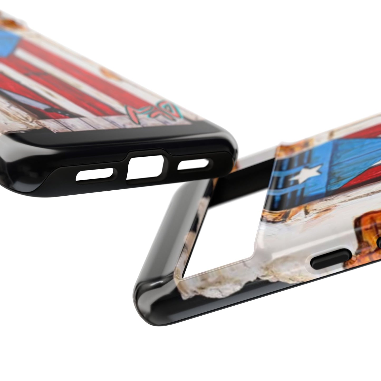 Puerto Rican Flag Phone Case - Rustic Coquí Door Design Tough Case