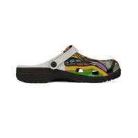 Colorful  VINCENT Skull Art Foam Clogs — EVA Slip-On Garden Shoes