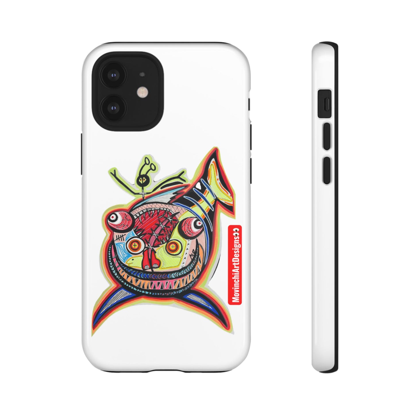 Phone Case — Colorful Abstract PARASITE  Fish Art Tough Cases