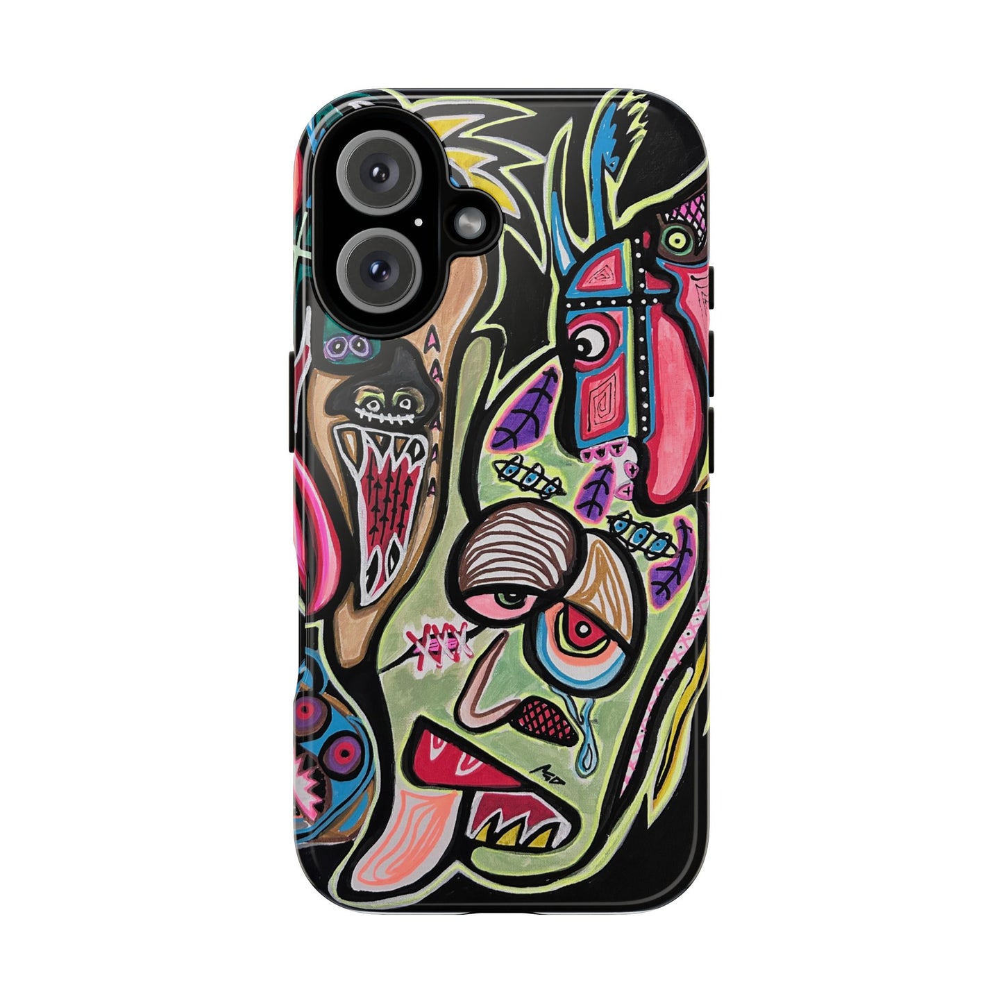 Abstract Graffiti DEPRESSION2.0 Phone Case — Colorful Street Art Tough Cases