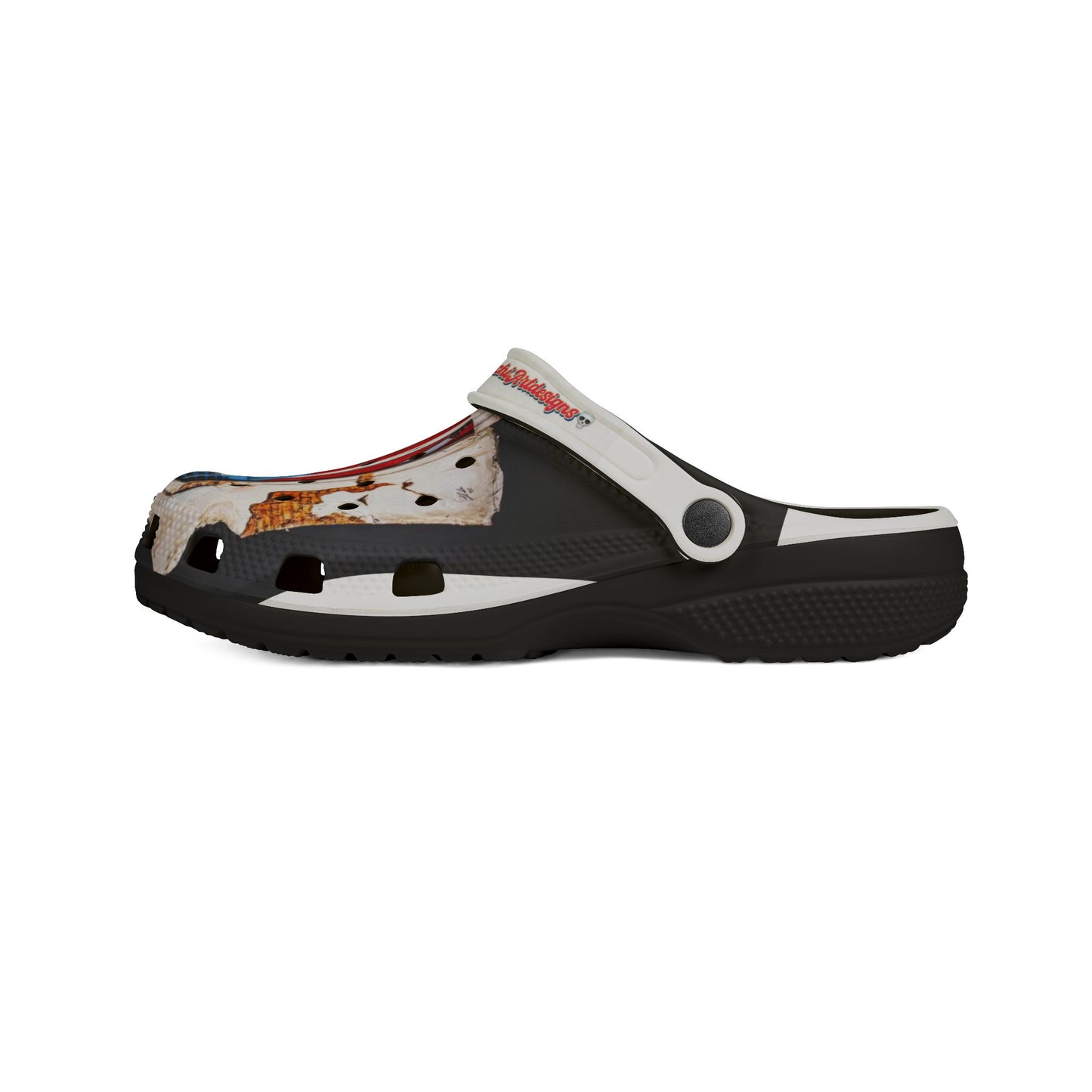 PUERTO RICO Patriotic Rustic Door EVA Foam Clogs