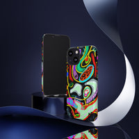 CRAZY4  Abstract Neon Skull Phone Case — Colorful Psychedelic Protective Cover