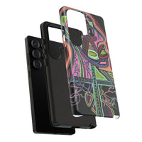 HEART ATTACK Abstract Neon Face Tough Phone Case – Vibrant Art Phone Cover