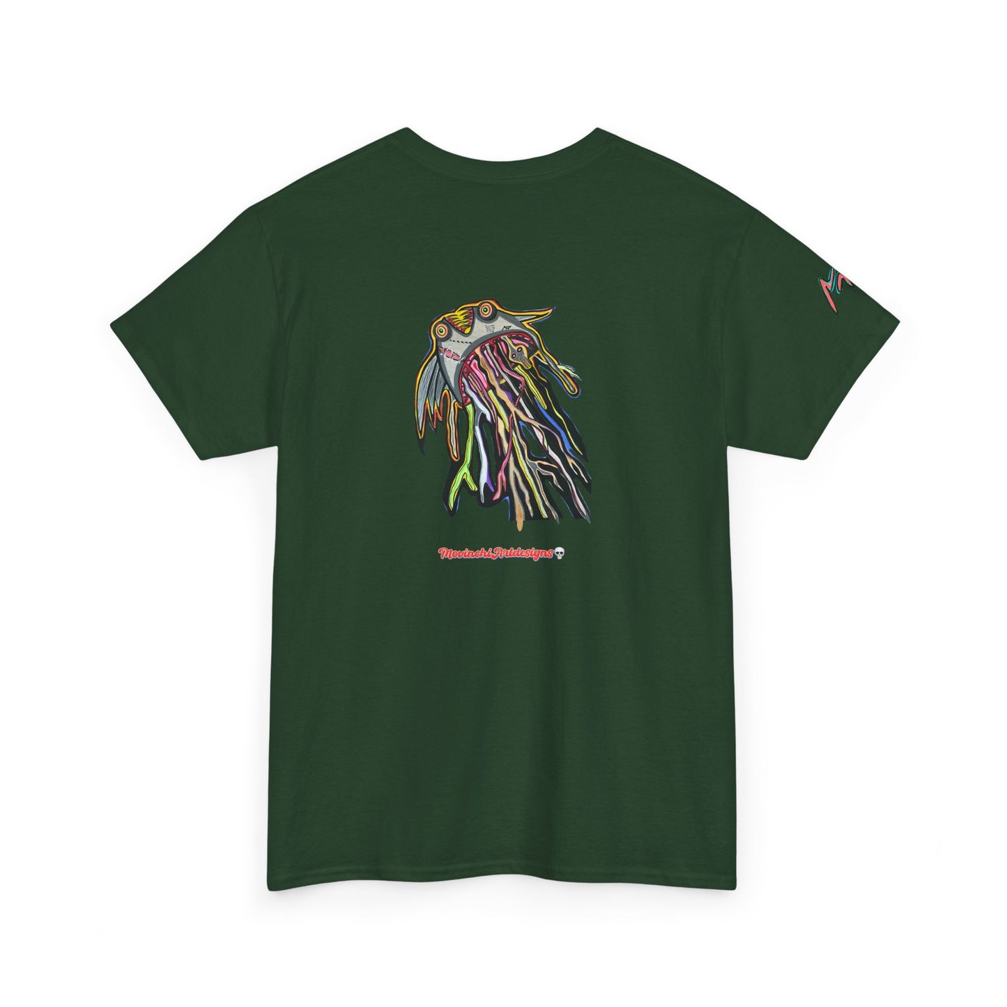 Graphic Tee — Colorful CRAZY TUNA  Illustration Back Print Tee
