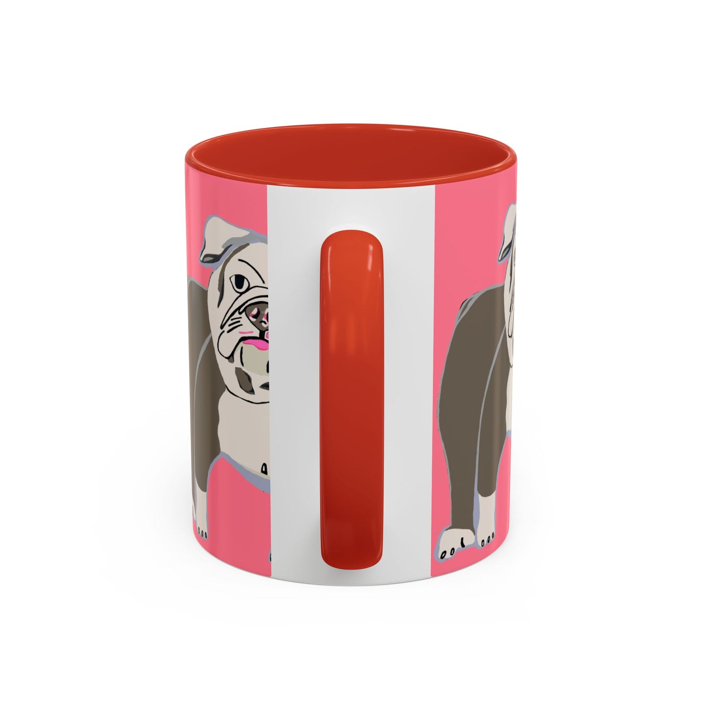 Bulldog Accent Coffee Mug — Cute Pink Dog Lover Mug (11/15oz)