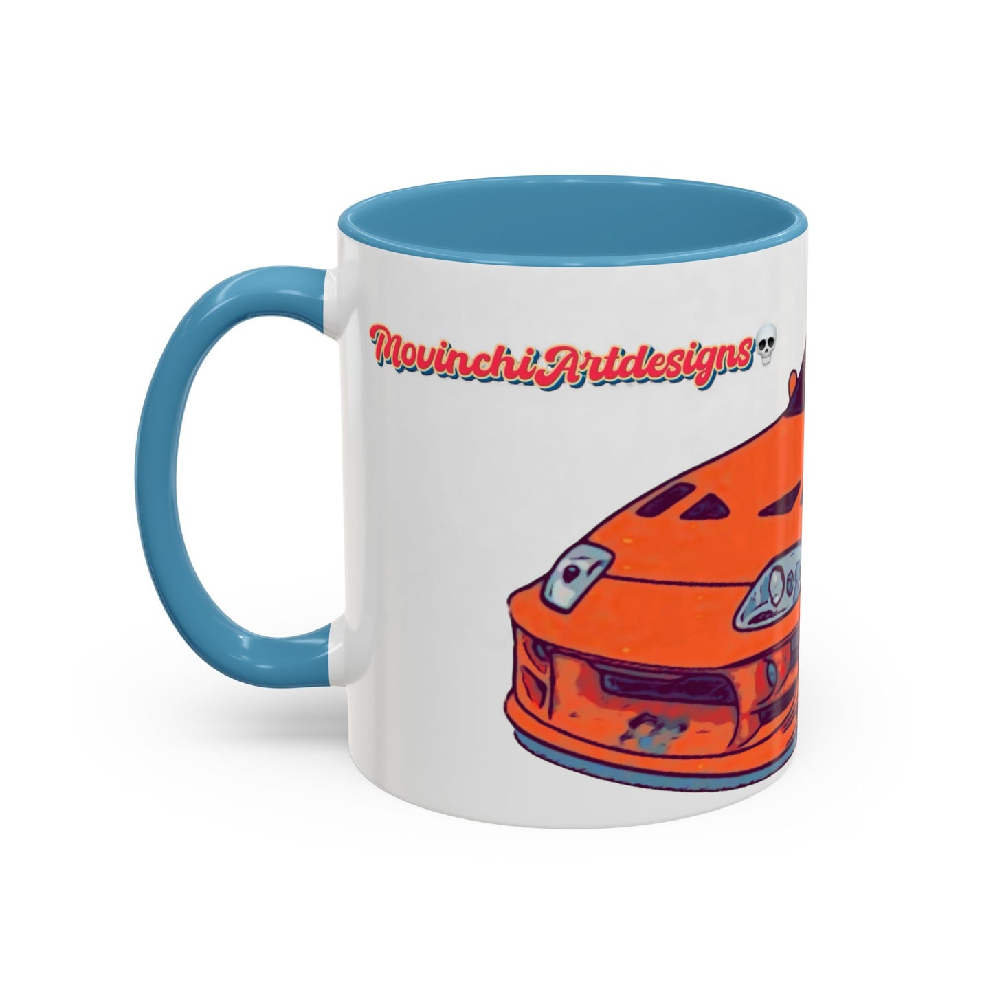 Racing Supra Accent Coffee Mug (11/15oz) — Orange Drift Car Design