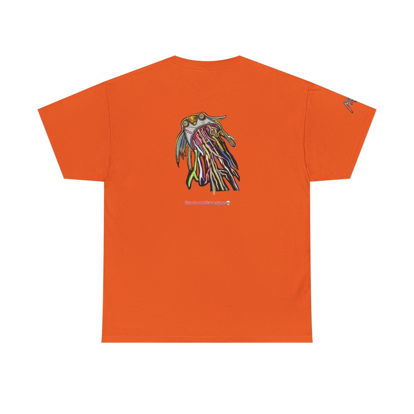 Graphic Tee — Colorful CRAZY TUNA  Illustration Back Print Tee