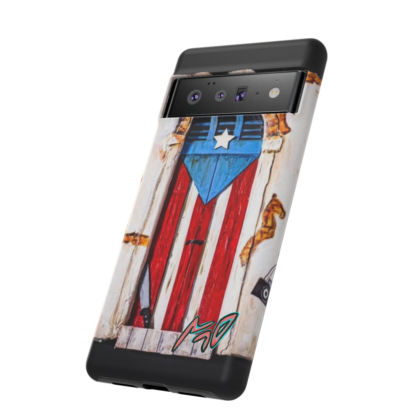 Puerto Rican Flag Phone Case - Rustic Coquí Door Design Tough Case