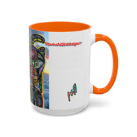 Surreal VINCENT Tribal Warrior Accent Coffee Mug — Colorful Skull Art 11/15oz