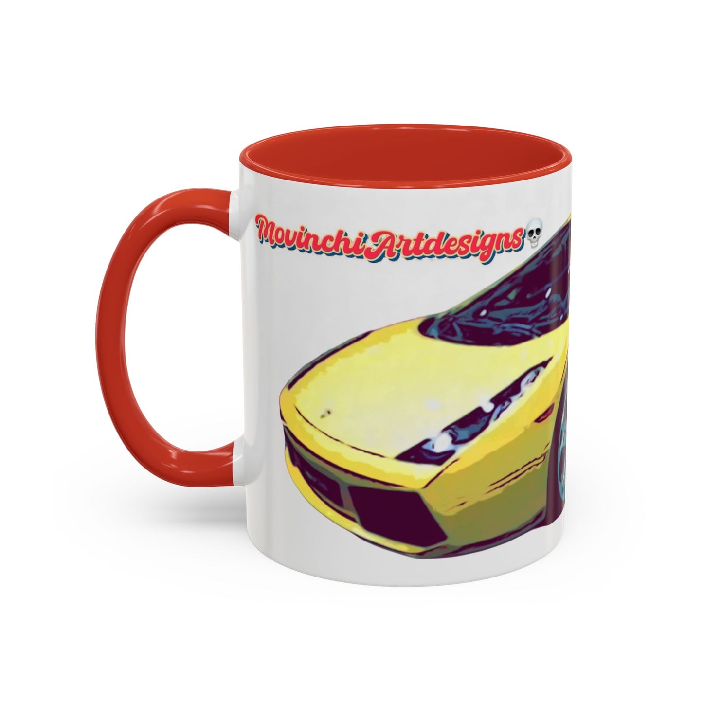 GALLARDO.  Sports Car Coffee Mug — Yellow Supercar Accent Mug (11/15oz)