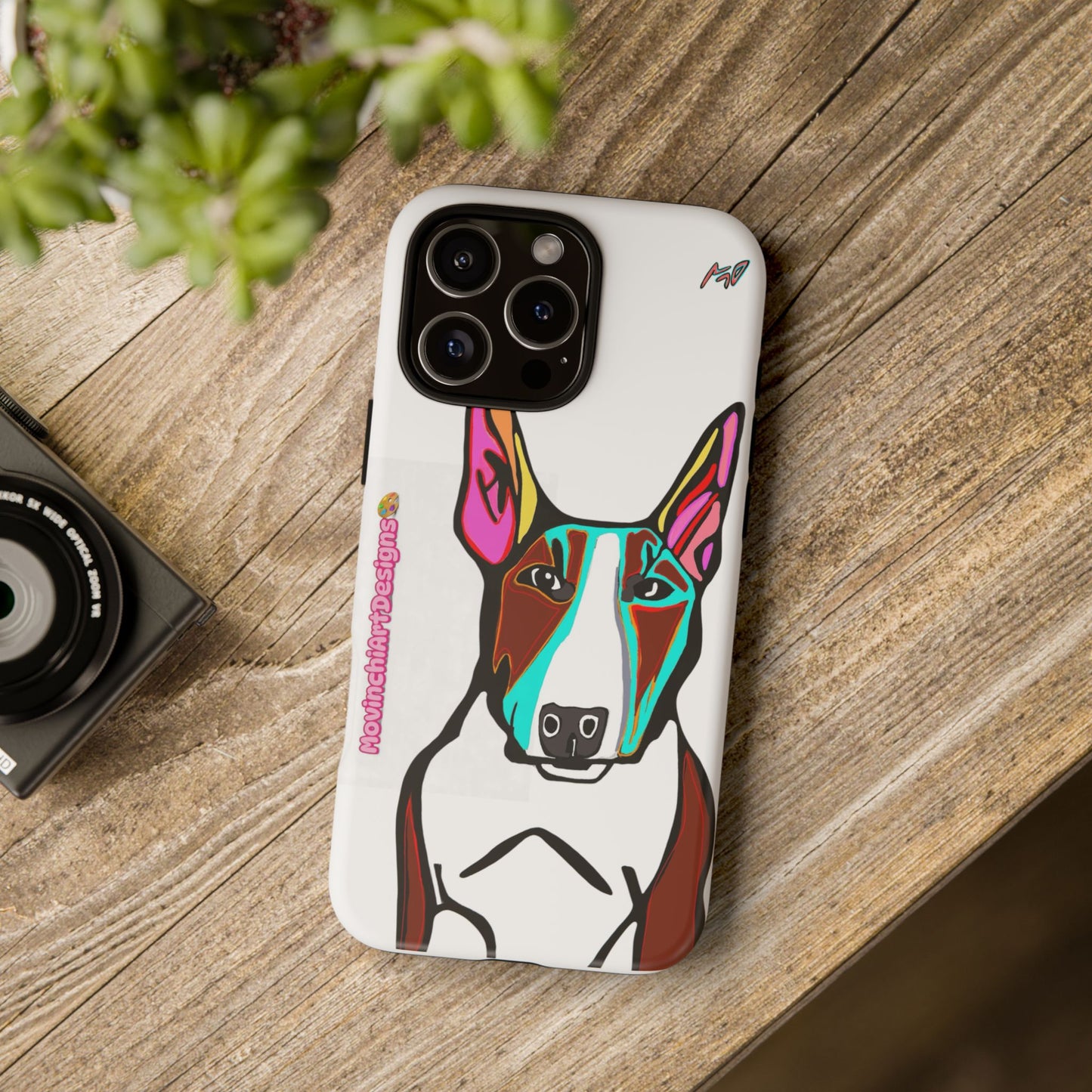 MR Bull Terrier Phone Case — Colorful Pop Art Tough Cases for Dog Lovers