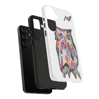 Colorful Owl Phone Case — Artistic Owl Illustration Tough Case