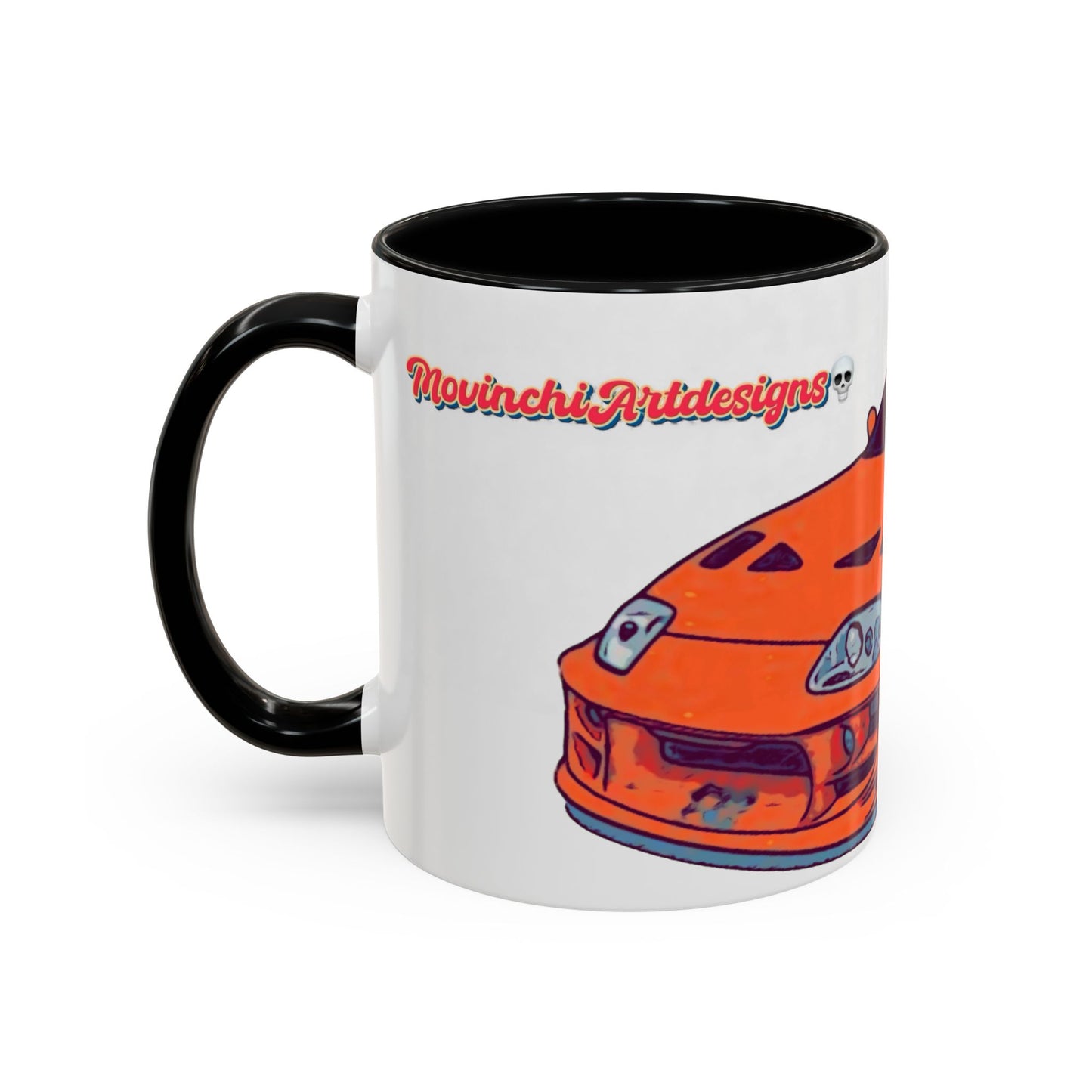 Racing Supra Accent Coffee Mug (11/15oz) — Orange Drift Car Design