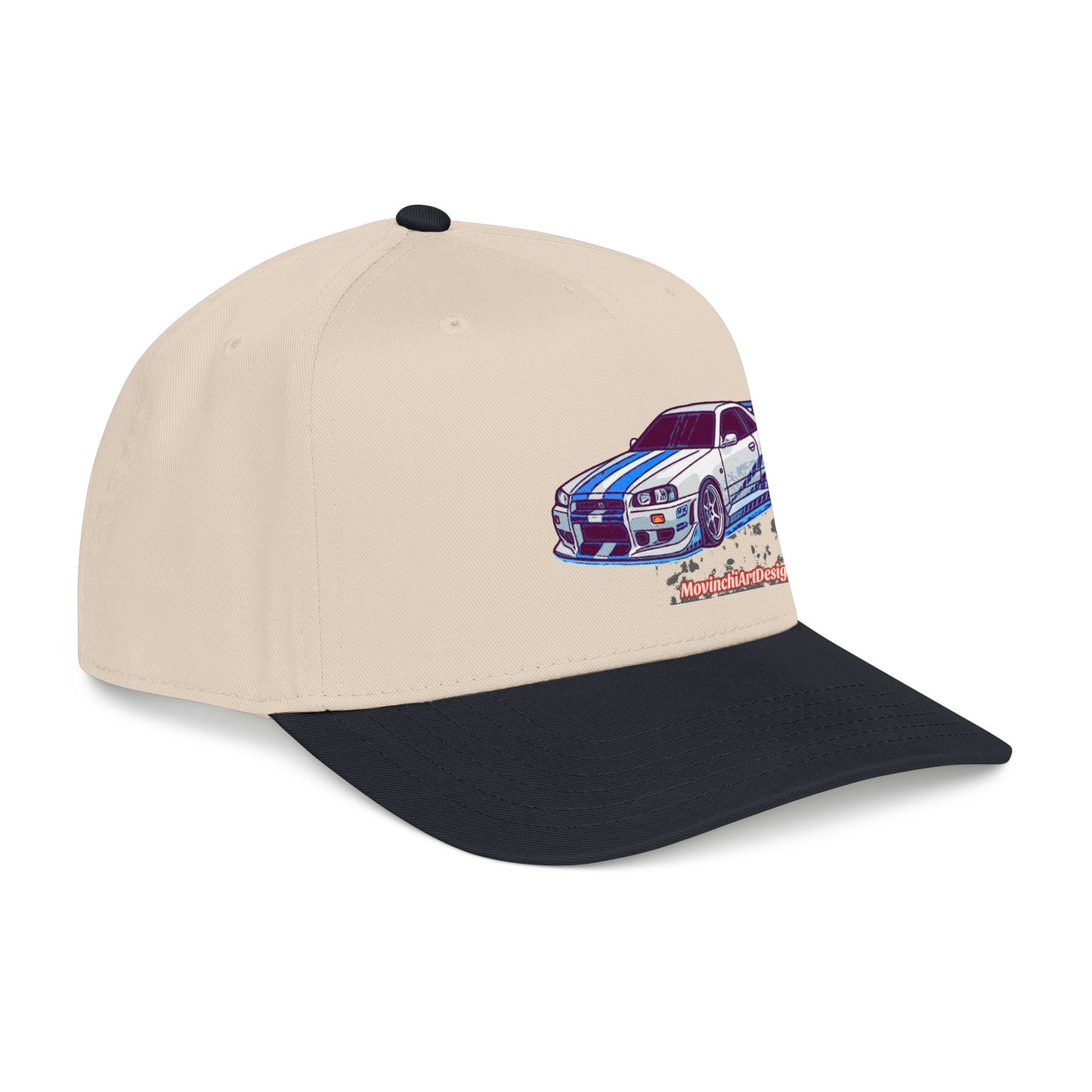 Racing Skyline Embroidered Cap — Vintage GT Sports Car Hat