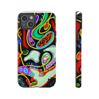 CRAZY4  Abstract Neon Skull Phone Case — Colorful Psychedelic Protective Cover