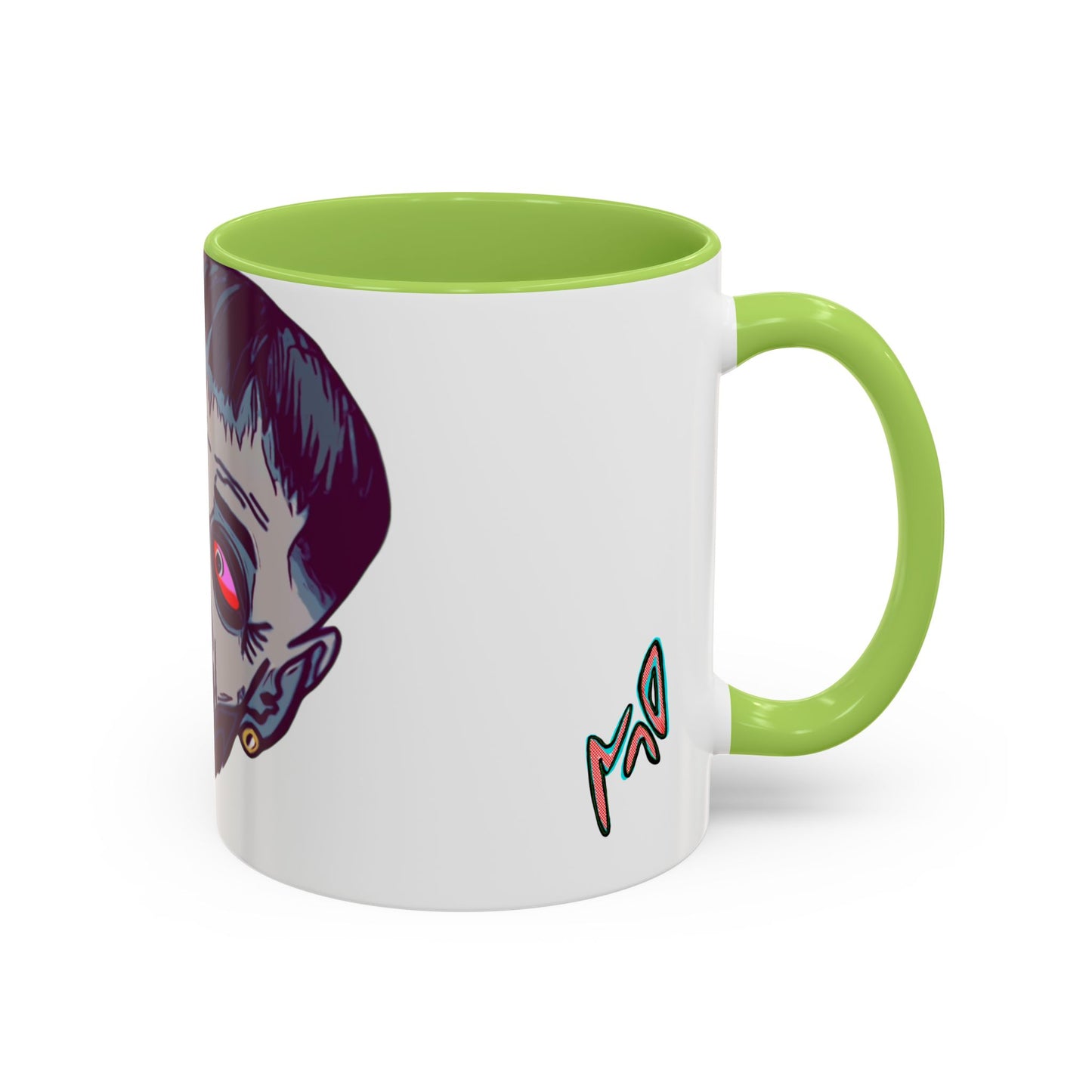 Edgy 3x  Horror Face Accent Coffee Mug (11/15oz) — 'ANAL 3X' Graphic