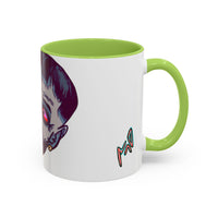 Edgy 3x  Horror Face Accent Coffee Mug (11/15oz) — 'ANAL 3X' Graphic