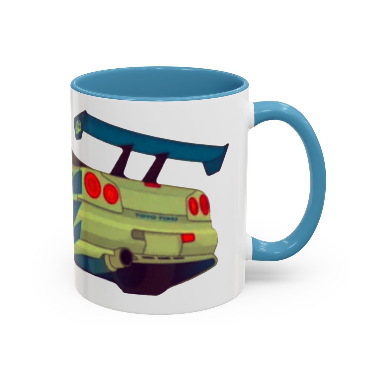 R34  Racing Skyline Accent Coffee Mug — Fast Car Drift Design (11/15oz)