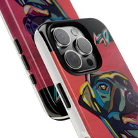 Colorful Pit LABRADOR Tough Phone Case — Vibrant Pop Art Dog Design
