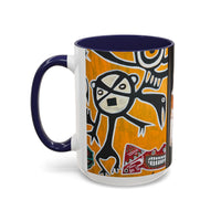 Puerto Rico Flag Coffee Mug — Rustic Street Art Accent Mug (11/15 oz)