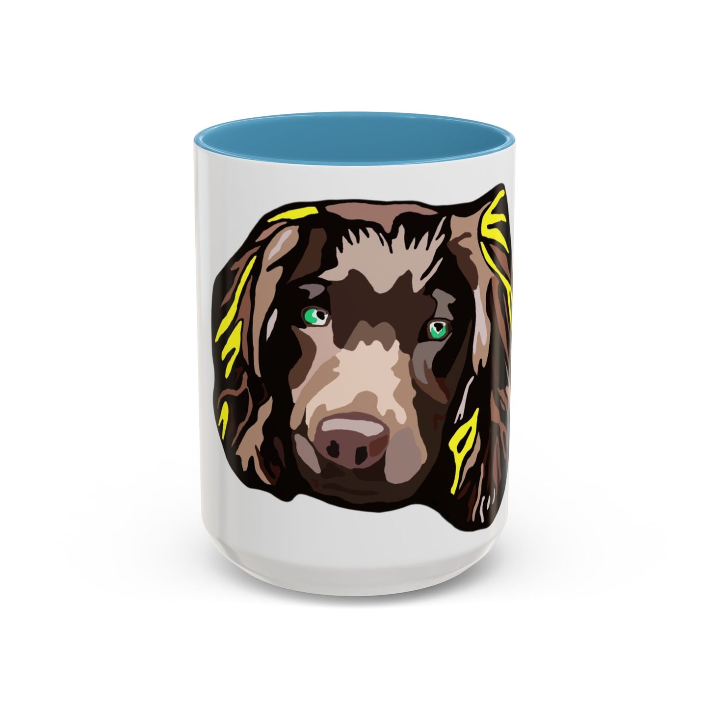 MR COCKER Dog Portrait Accent Coffee Mug — Brown Spaniel Art Mug (11/15oz)