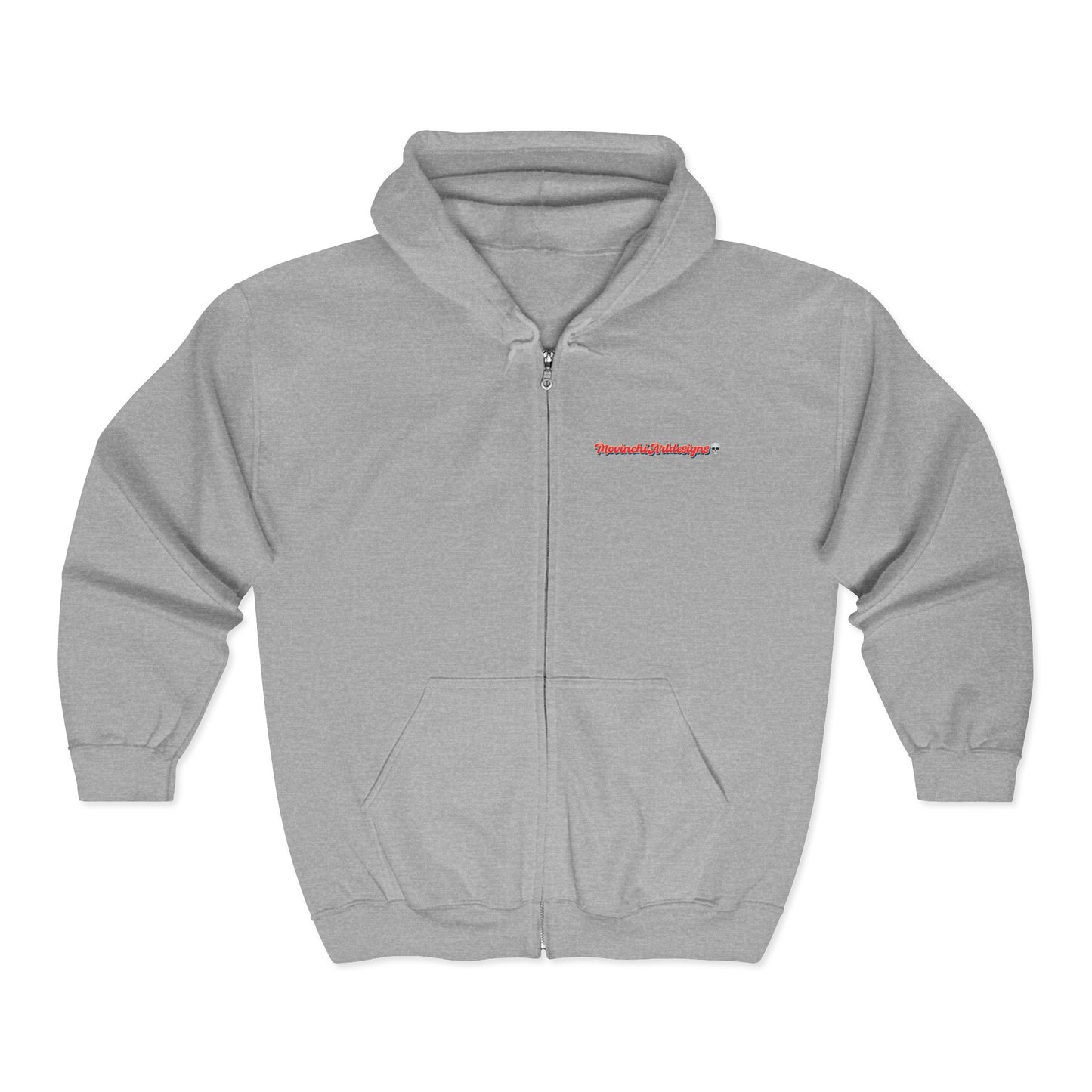 Full-Zip Hoodie with Colorful RYDER Art — Bold Graphic Zip-Up Sweatshirt