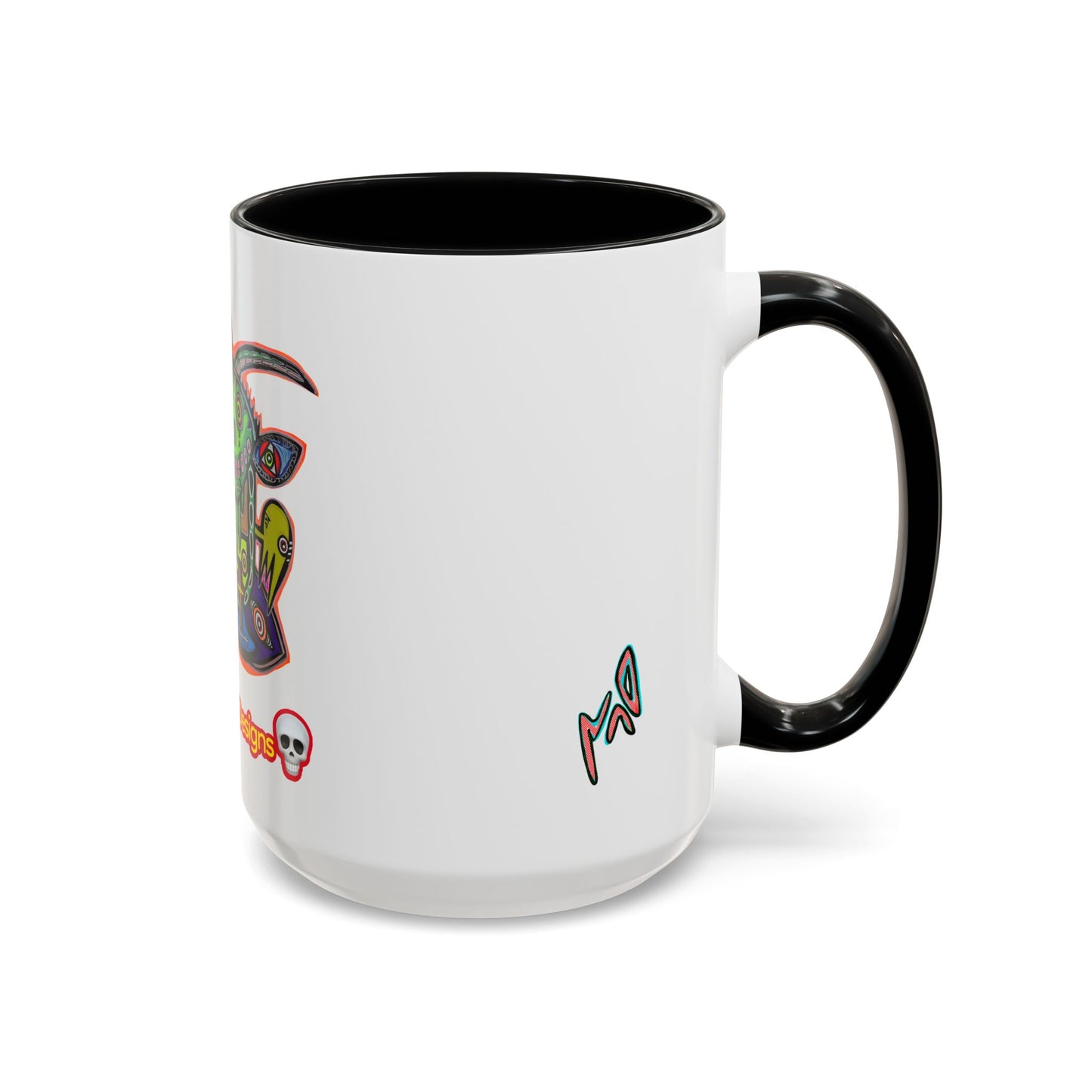Colorful RYDER.   Abstract Jester Accent Coffee Mug — MovinchiArtDesigns