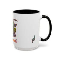 Colorful RYDER.   Abstract Jester Accent Coffee Mug — MovinchiArtDesigns