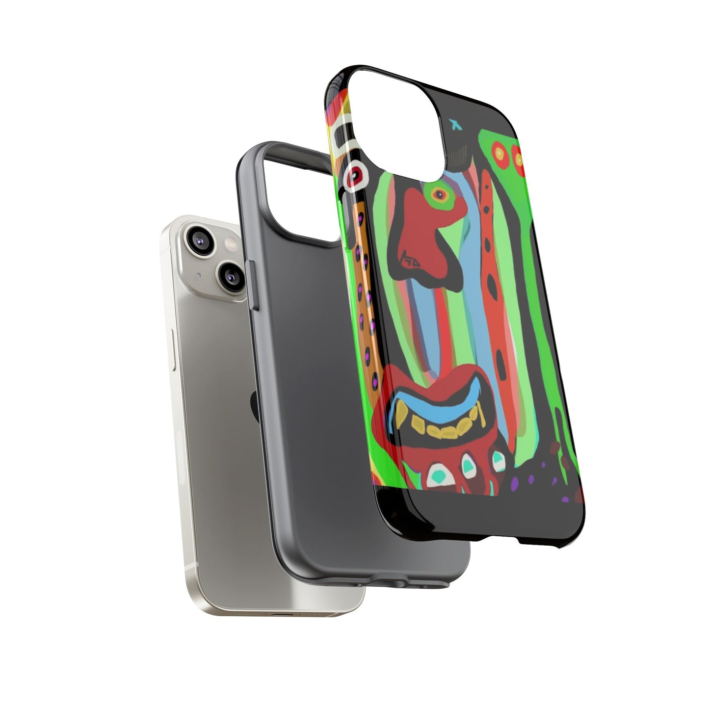 CRAZY.   Tribal Face Phone Case — Colorful Modern Art iPhone Cover