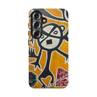 Abstract TAINO  Tribal Art Phone Case – Bold Orange Graphic Protective Cover