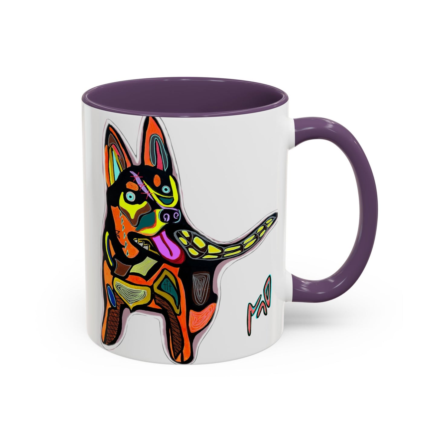 Colorful Pop Art Dog Accent Coffee Mug — Vibrant French Bulldog Design (11/15 oz)