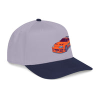 2JZ.  Retro Orange Sports Car Baseball Cap — Vintage JDM Supra Snapback