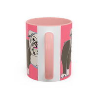 Bulldog Accent Coffee Mug — Cute Pink Dog Lover Mug (11/15oz)