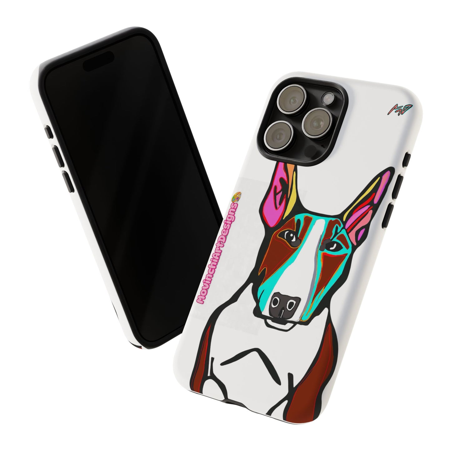 MR Bull Terrier Phone Case — Colorful Pop Art Tough Cases for Dog Lovers