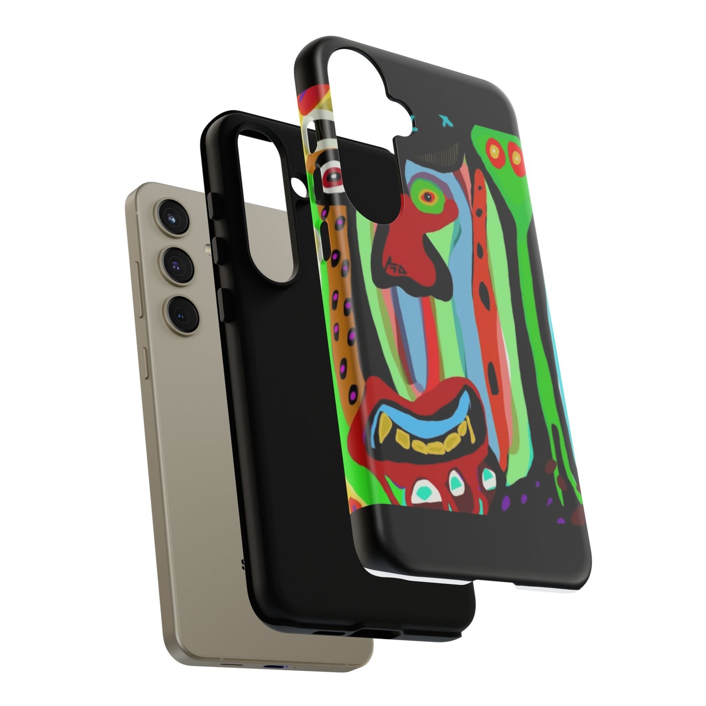 CRAZY.   Tribal Face Phone Case — Colorful Modern Art iPhone Cover