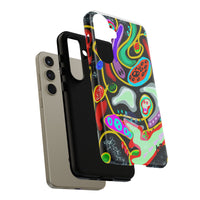 CRAZY4  Abstract Neon Skull Phone Case — Colorful Psychedelic Protective Cover