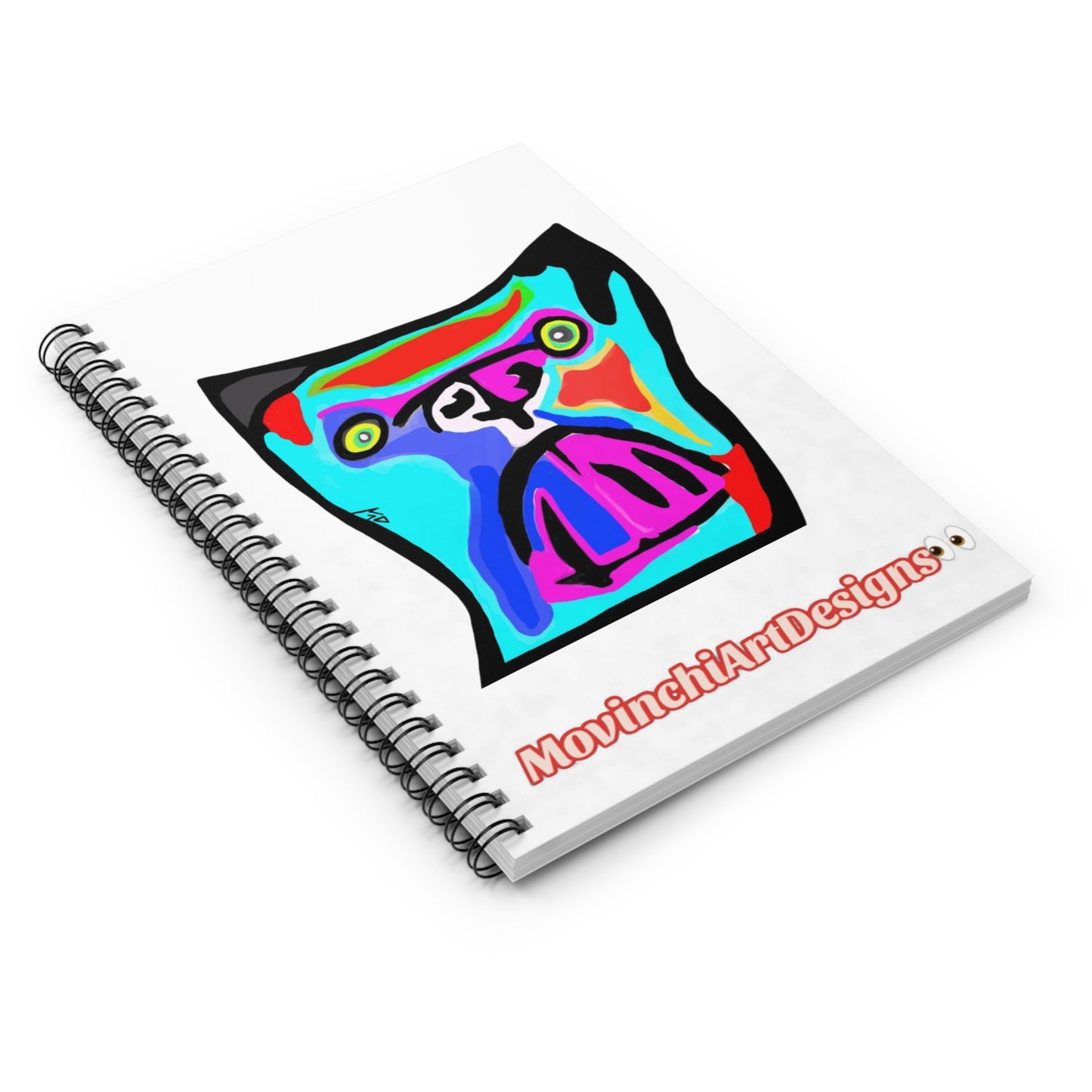 MONET  Bulldog Spiral Notebook — MovinchiArtDesigns Ruled Journal