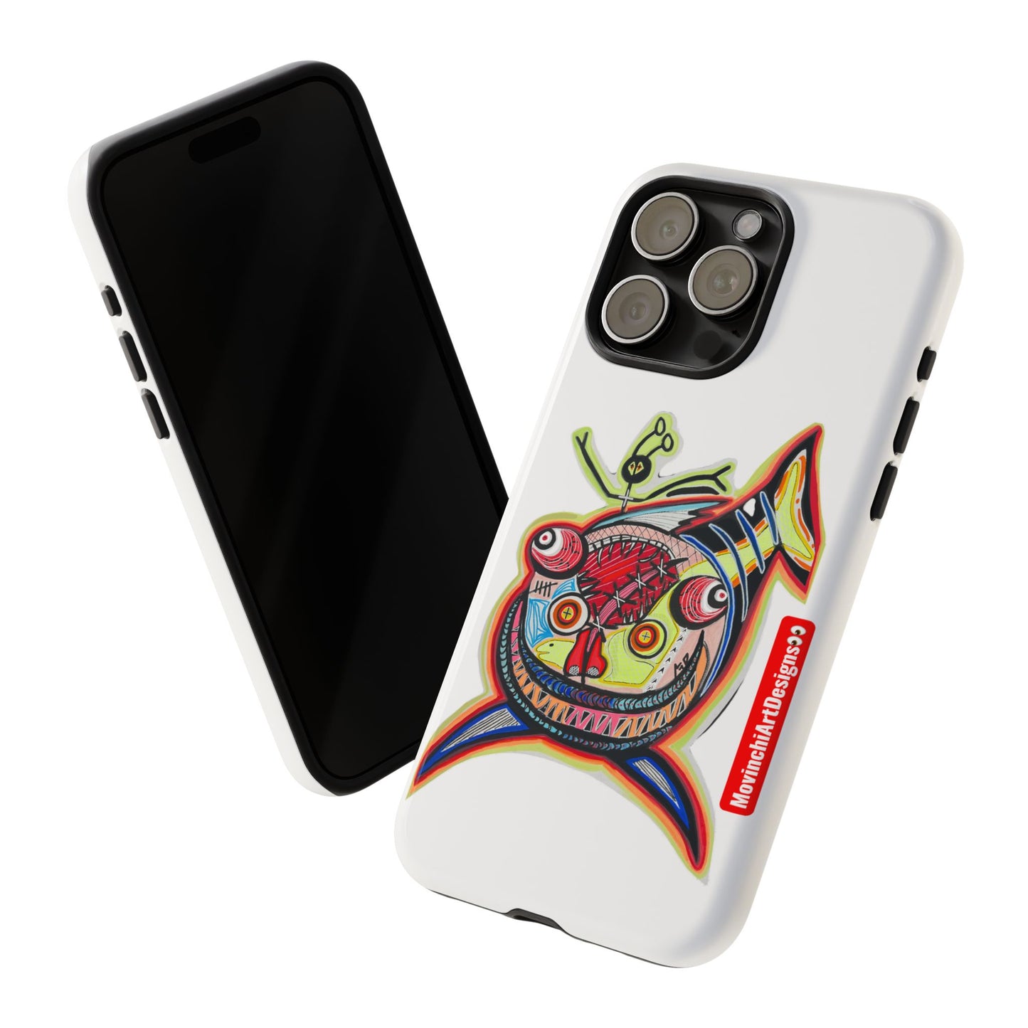 Phone Case — Colorful Abstract PARASITE  Fish Art Tough Cases