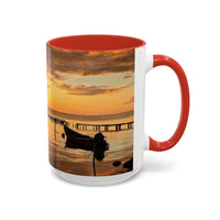 Sunset Harbor Coffee Mug — Golden Beach Sunrise Accent Mug (11/15oz)