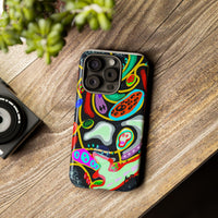 CRAZY4  Abstract Neon Skull Phone Case — Colorful Psychedelic Protective Cover