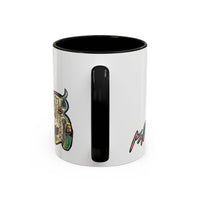 Abstract MOVINCHI Art Coffee Mug — Colorful Cubist Ceramic Accent Mug
