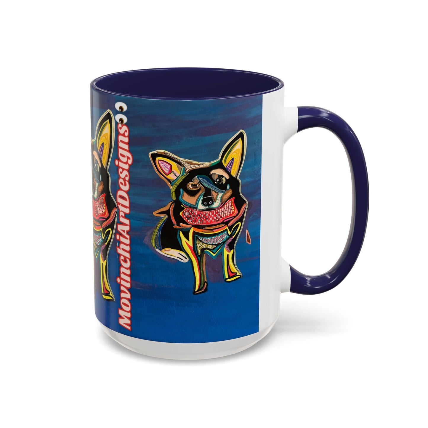 Chihuahua Art Coffee Mug – Colorful Pop‑Art Dog Accent Mug (11/15 oz)