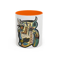 Abstract MOVINCHI Art Coffee Mug — Colorful Cubist Ceramic Accent Mug