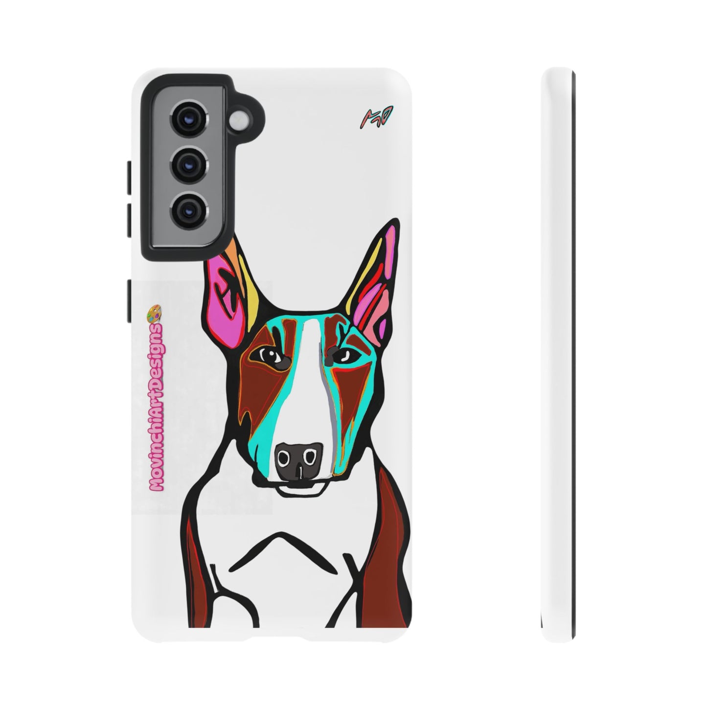MR Bull Terrier Phone Case — Colorful Pop Art Tough Cases for Dog Lovers