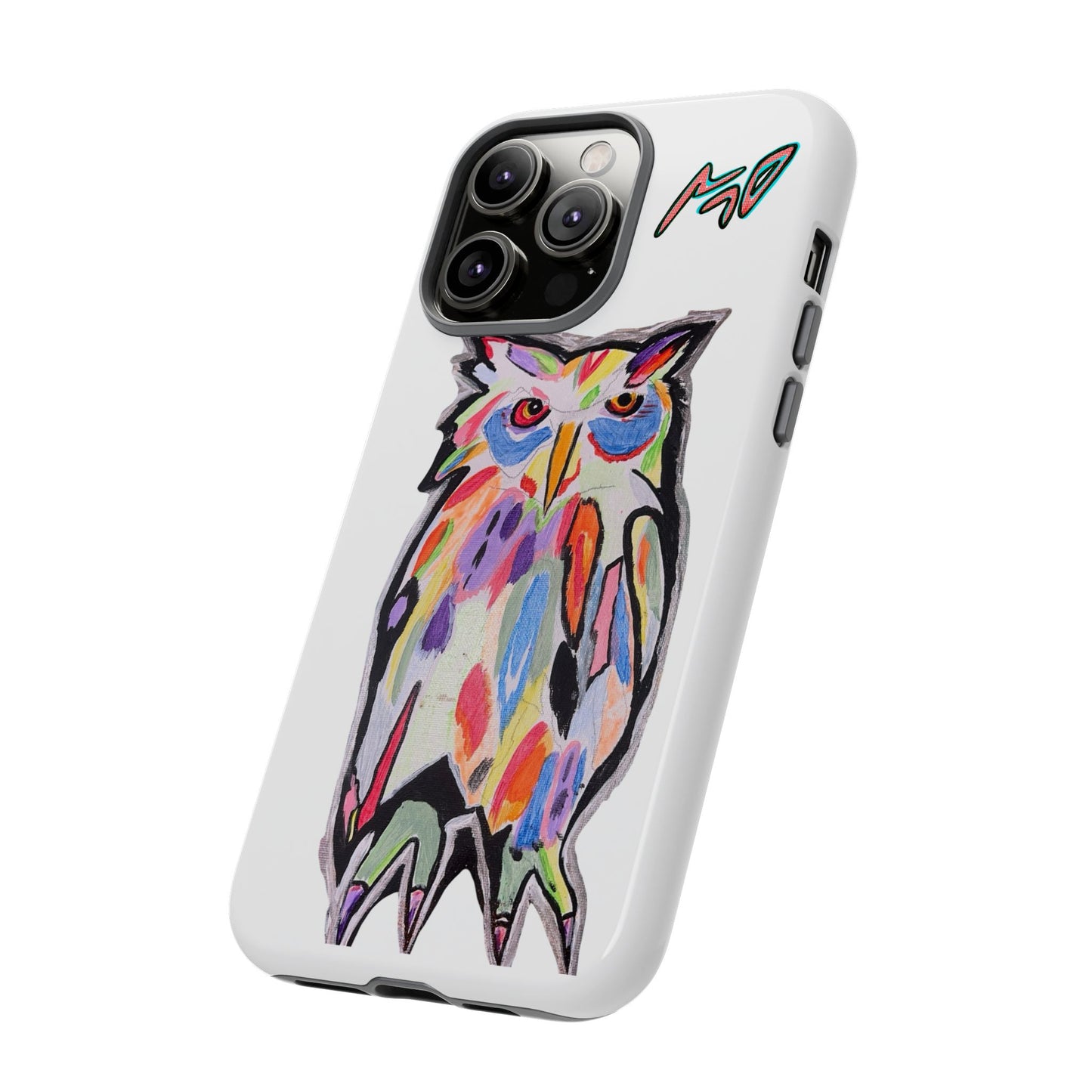 Colorful Owl Phone Case — Artistic Owl Illustration Tough Case