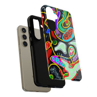 CRAZY4  Abstract Neon Skull Phone Case — Colorful Psychedelic Protective Cover